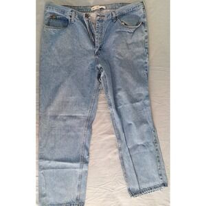 LEE MEN'S FADED BLUE DENIM JEANS. RELAXED FIT. 42X32. A091